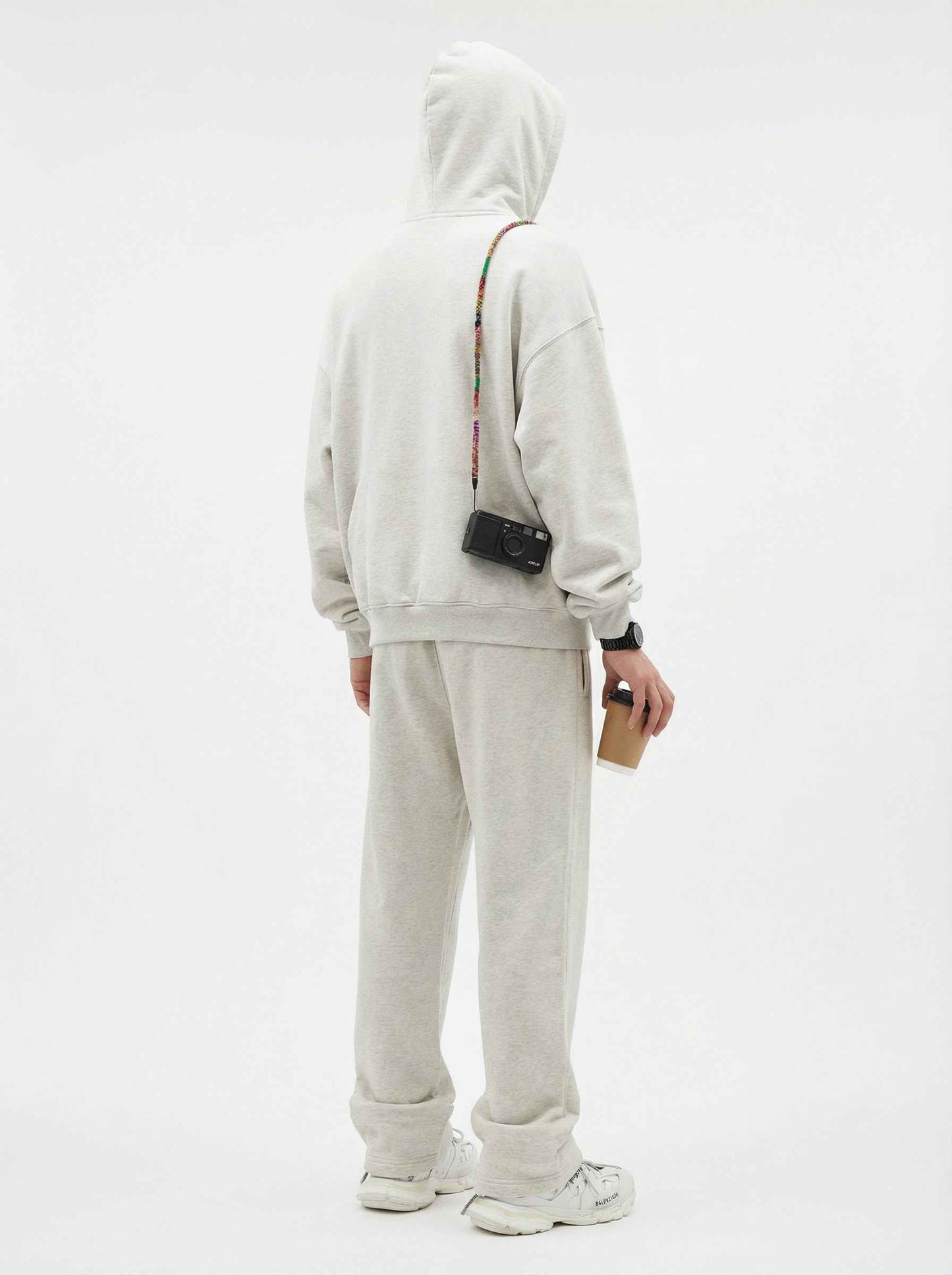 345GSM Men's Eye-Patch Hoodie Basic Plain Solid Color