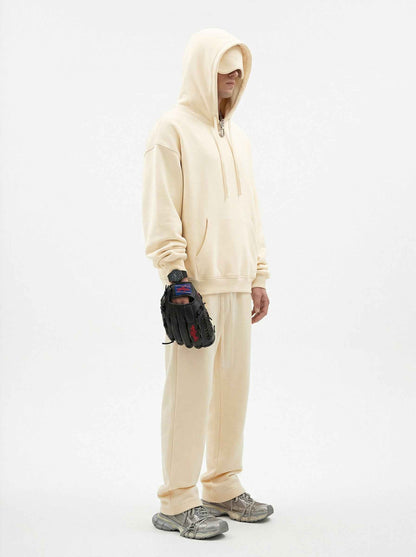 345GSM Men's Eye-Patch Hoodie Basic Plain Solid Color
