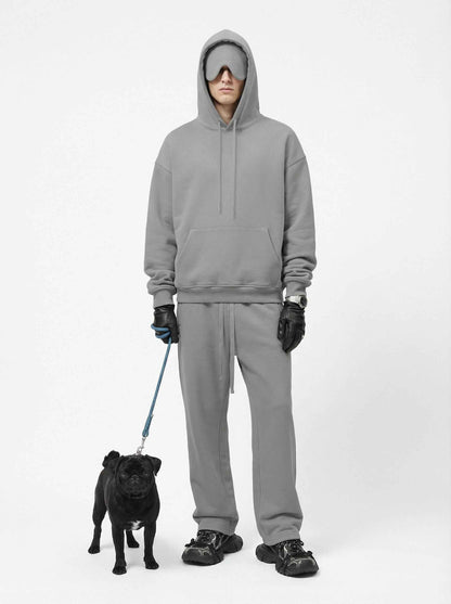 345GSM Men's Eye-Patch Hoodie Basic Plain Solid Color
