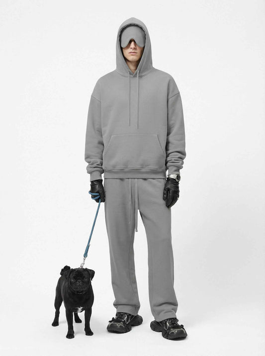 345GSM Men's Eye-Patch Hoodie Basic Plain Solid Color