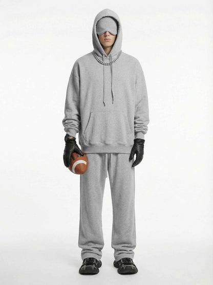 345GSM Men's Eye-Patch Hoodie Basic Plain Solid Color