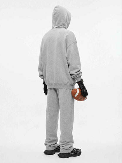 345GSM Men's Eye-Patch Hoodie Basic Plain Solid Color