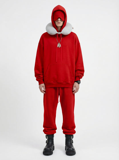 345GSM Men’s Eye-Patch Hoodie True Red