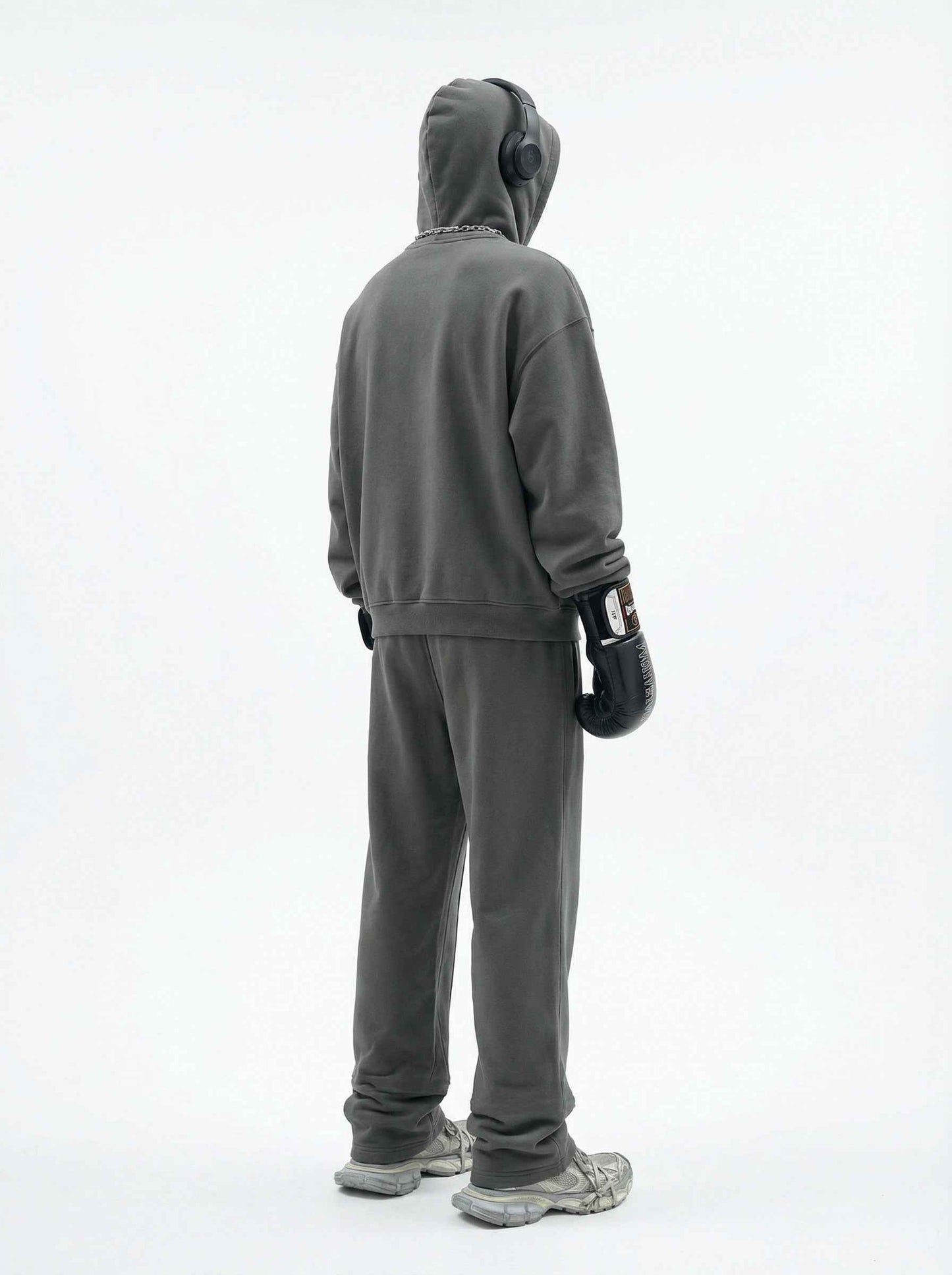 345GSM Men's Eye-Patch Hoodie Basic Plain Solid Color