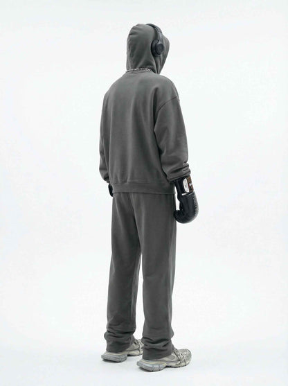 345GSM Men's Eye-Patch Hoodie Basic Plain Solid Color