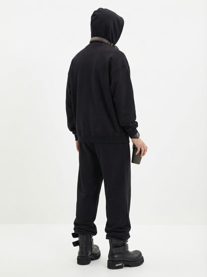 345GSM Men’s Eye-Patch Hoodie Black