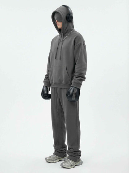 345GSM Men's Eye-Patch Hoodie Basic Plain Solid Color