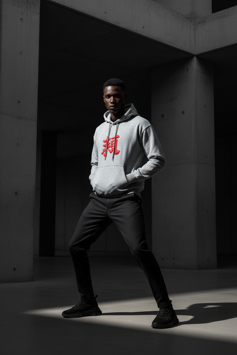 MUNSIEUR Men's Hoodie "The M" Printed in USA |Gildan 18500 Double DTF