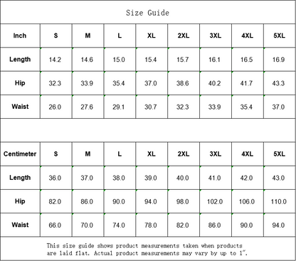 Size guide for luxury men's boxer briefs by Munsieur showing length, hip, and waist measurements in inches and centimeters