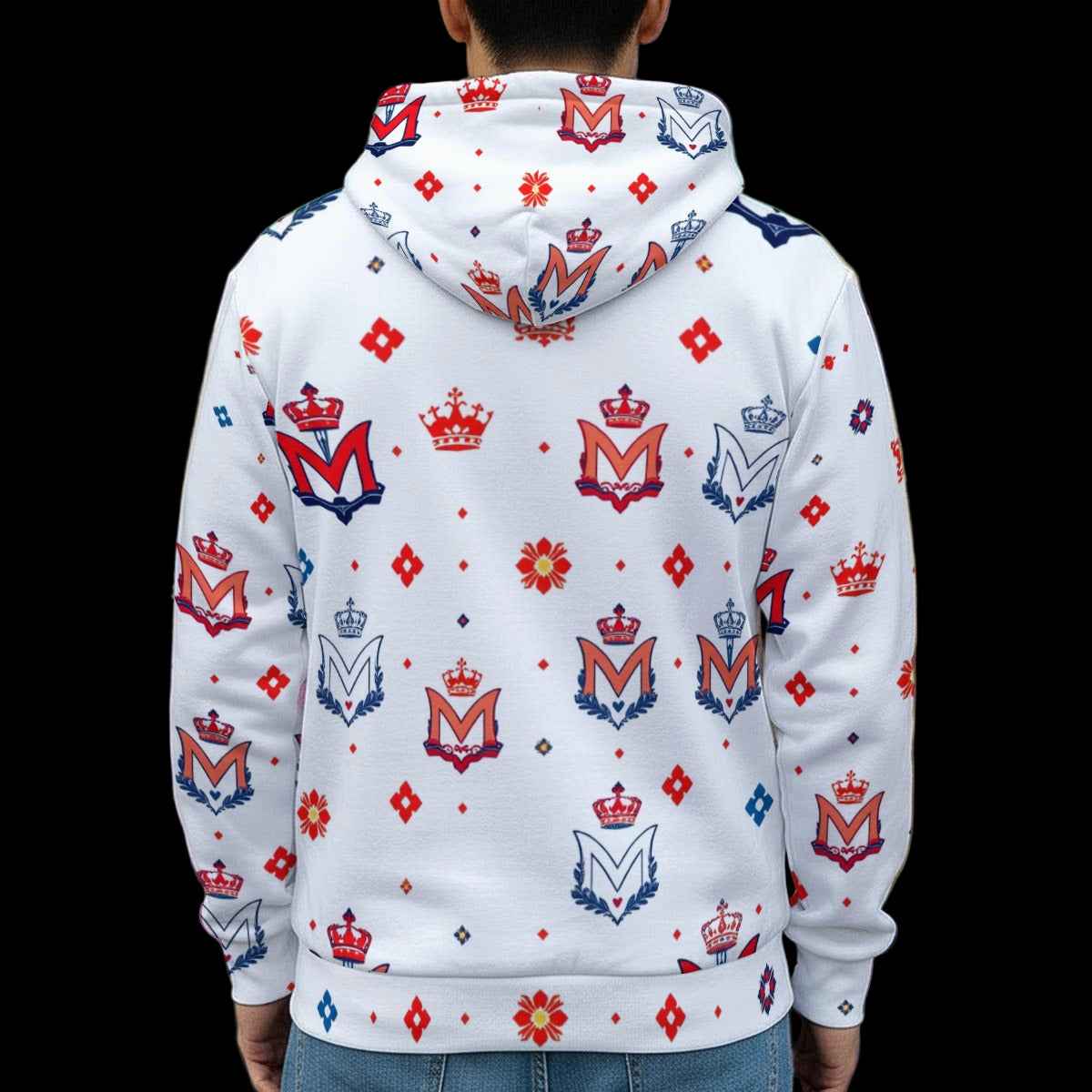 Men's Hoodie MUNSIEUR All - Over Print Men's Heavy Fleece Zip Up "Ameri - Cup" - Munsieur