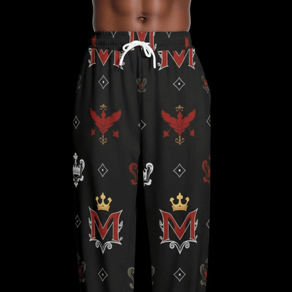 Men's Joggers MUNSIEUR All - Over Print Knitted Fleece "Ambitious" - Munsieur