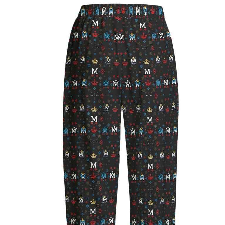 Men's Joggers MUNSIEUR All - Over Print Knitted Fleece "Coolie" - Munsieur