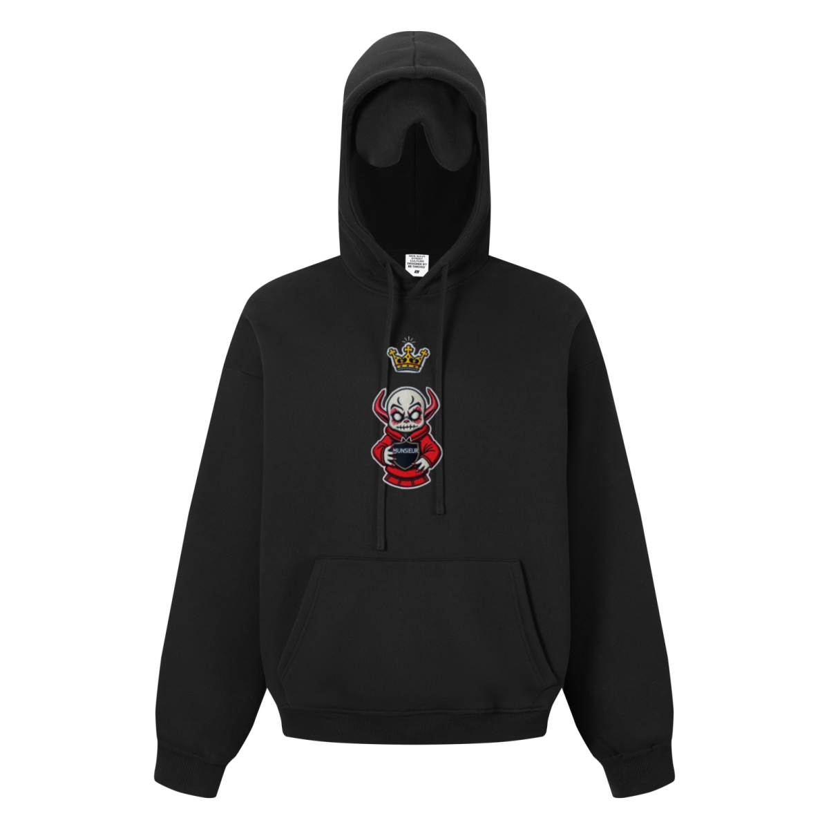 345GSM Men’s Eye-Patch Hoodie Black