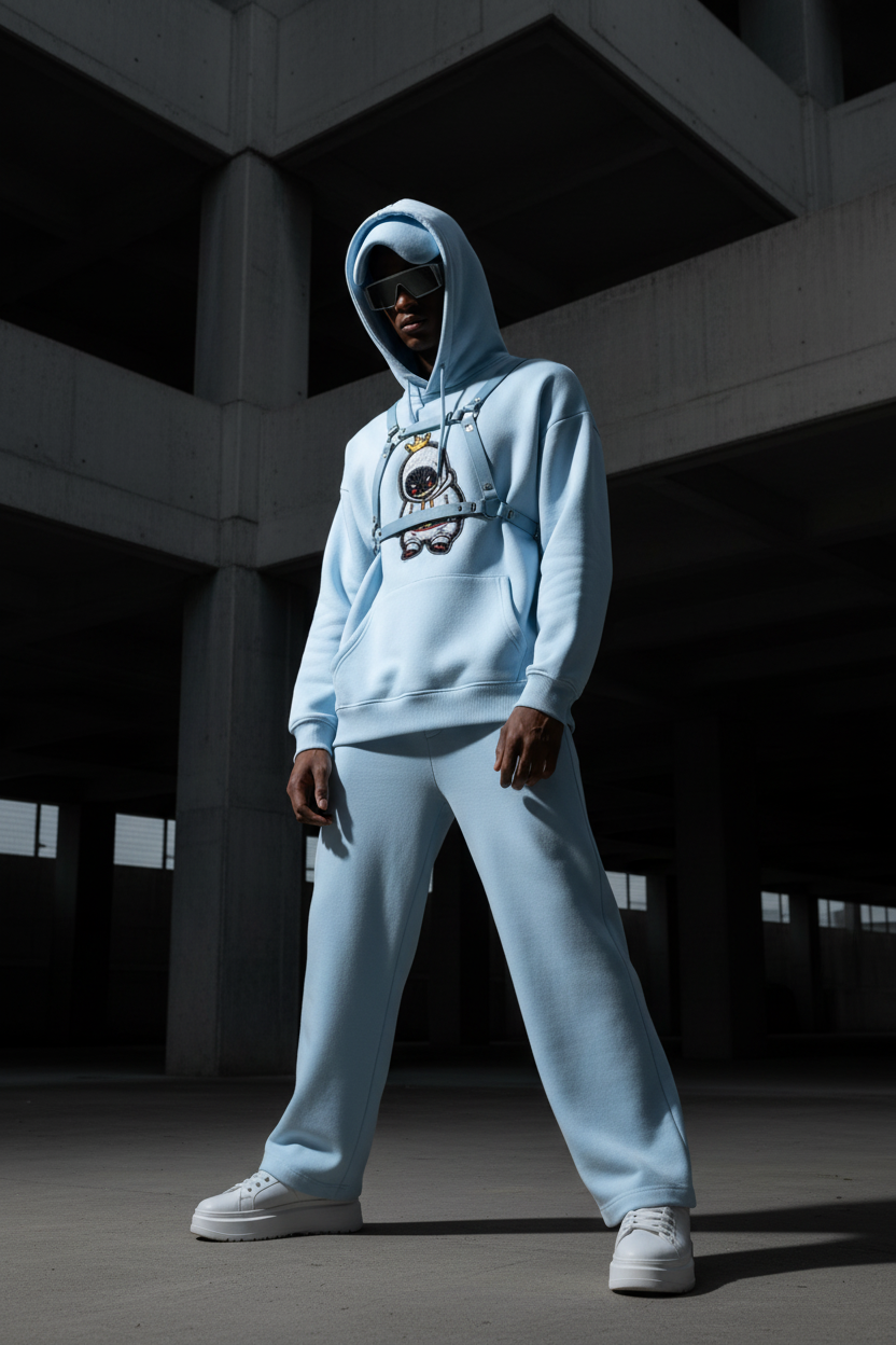 345GSM Men’s Eye-Patch Hoodie