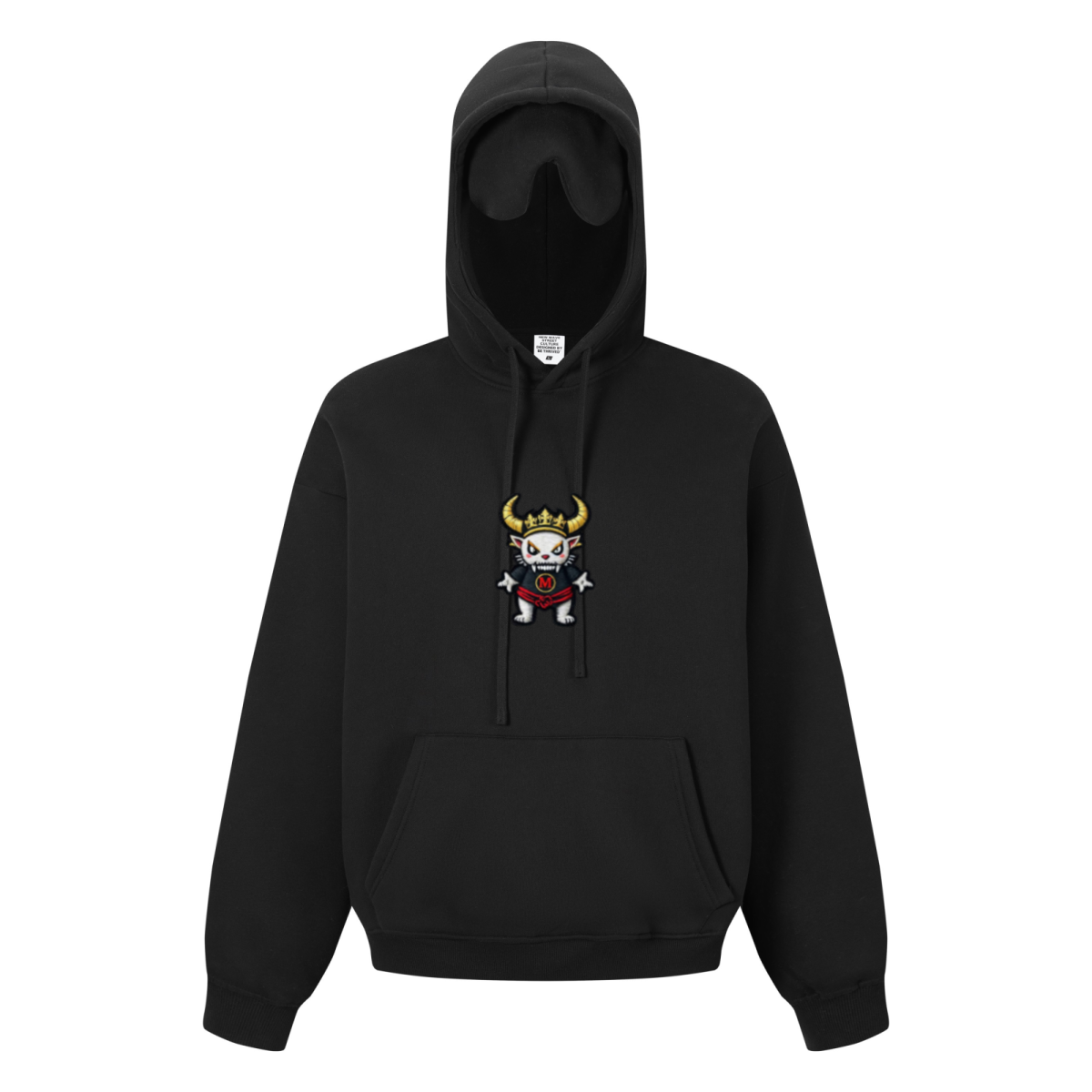 345GSM Men’s Eye-Patch Hoodie Black