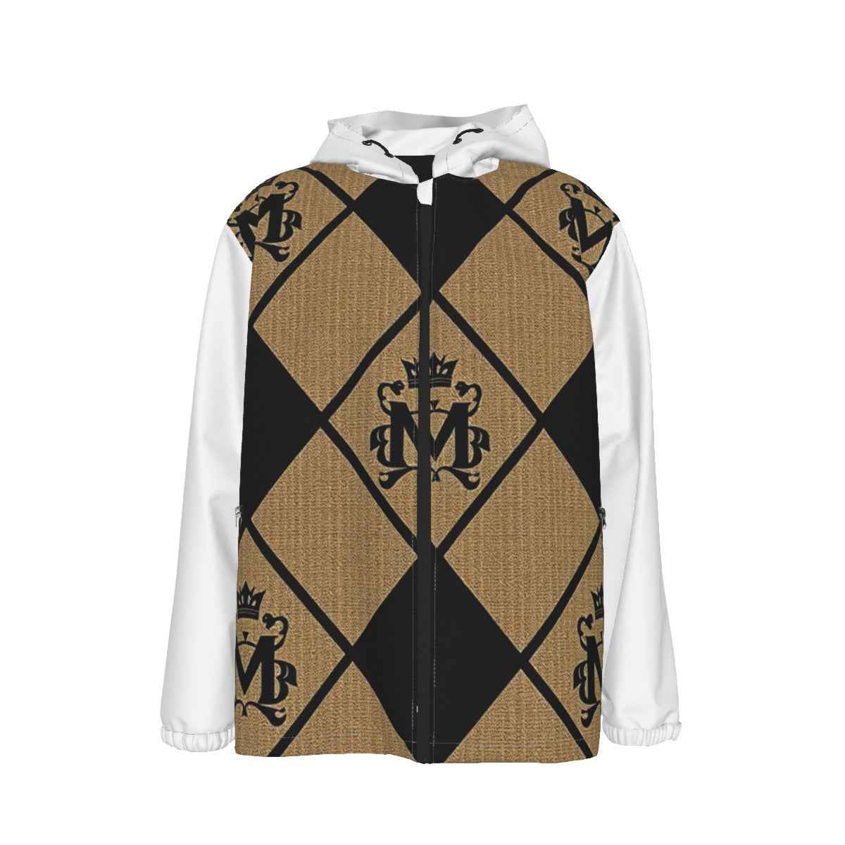 MUNSIEUR All - Over Print Coat Men's Windbreaker with Zipper - Munsieur