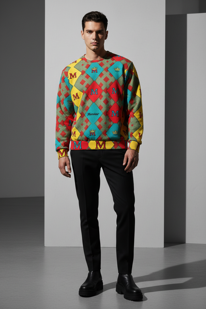 MUNSIEUR All-Over Print Hoodie for Men Cotton New Arrivals