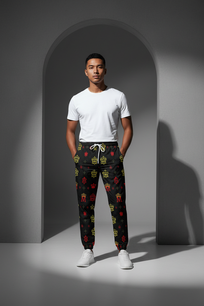MUNSIEUR All-Over Print Joggers Cotton