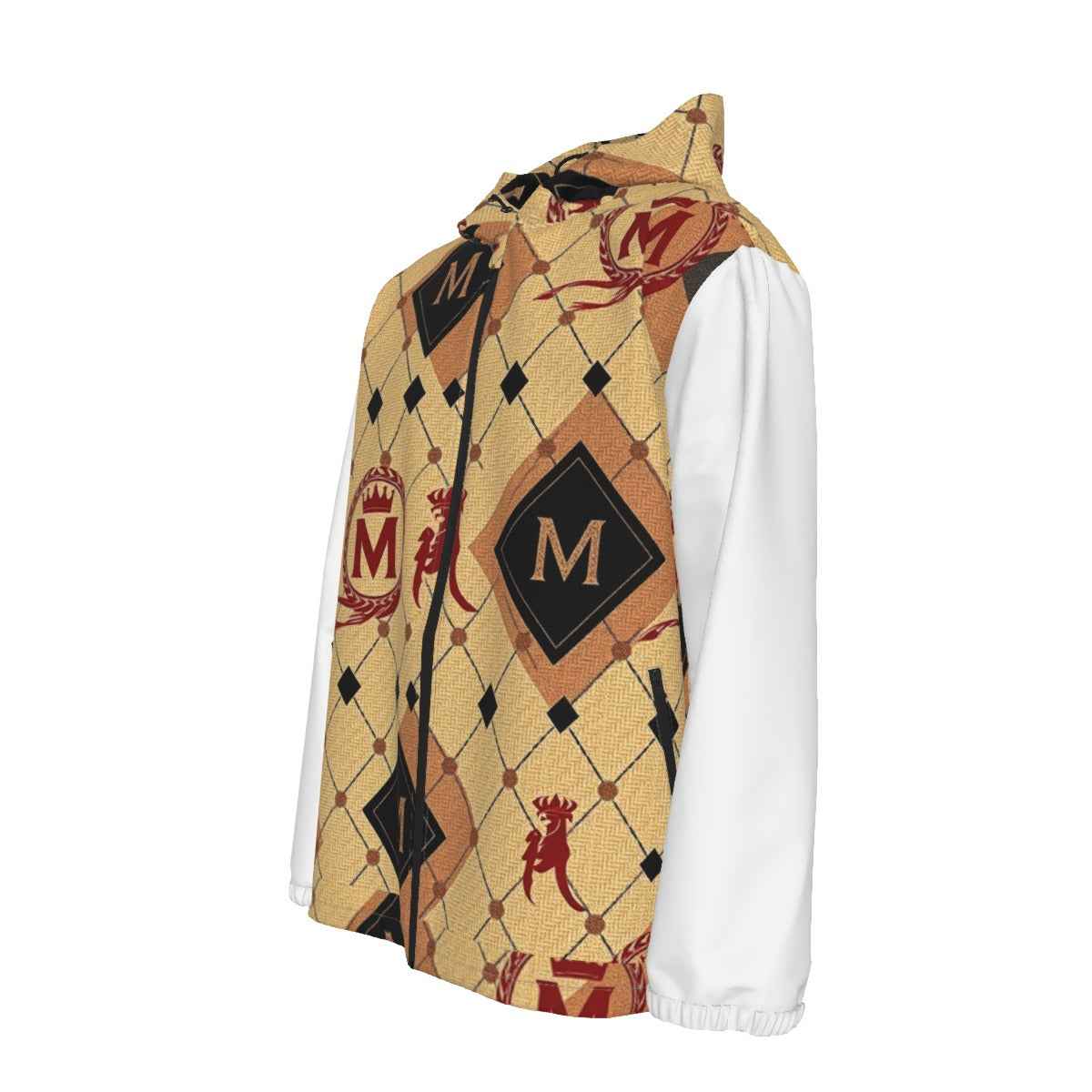 MUNSIEUR All - Over Print Men's Coat with Zipper Windbreaker - Munsieur