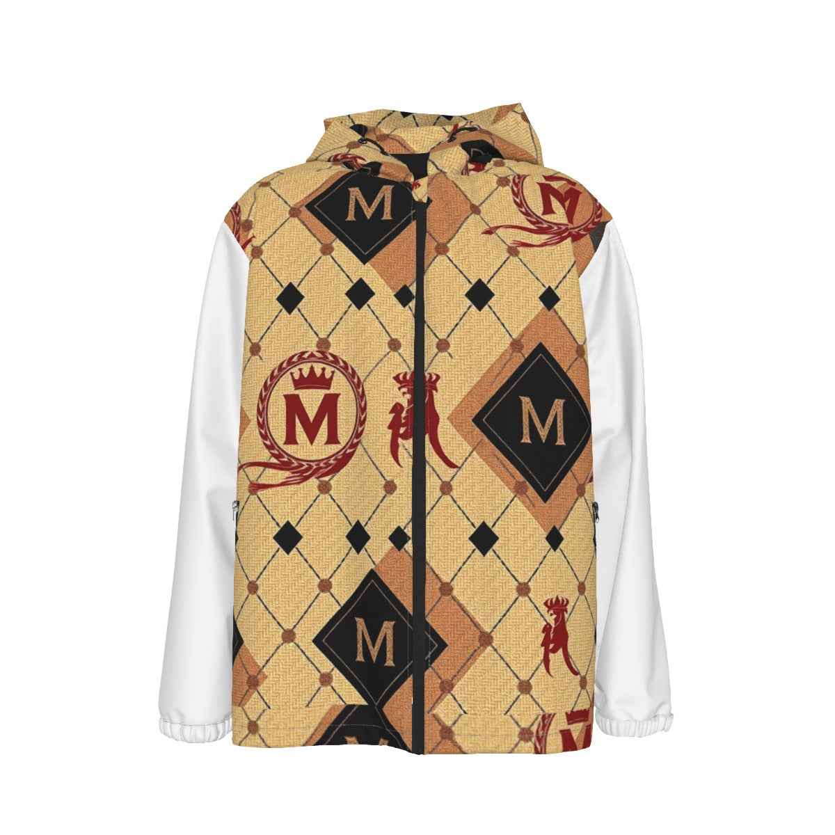 MUNSIEUR All - Over Print Men's Coat with Zipper Windbreaker - Munsieur