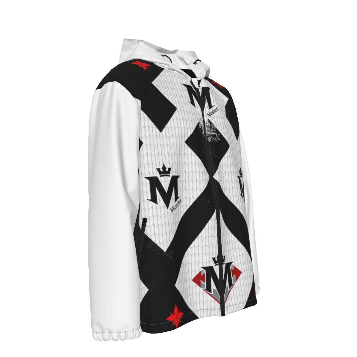 MUNSIEUR All - Over Print Men's Coat with Zipper Windbreaker - Munsieur