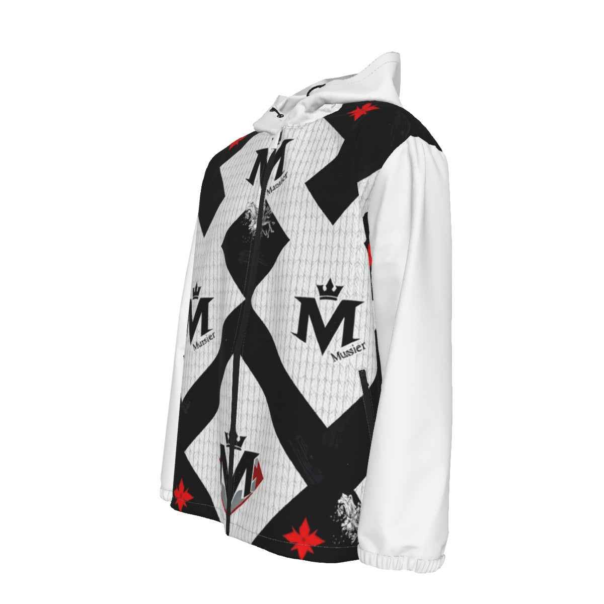 MUNSIEUR All - Over Print Men's Coat with Zipper Windbreaker - Munsieur