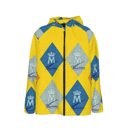 MUNSIEUR All - Over Print Men's Coat with Zipper Windbreaker - Munsieur