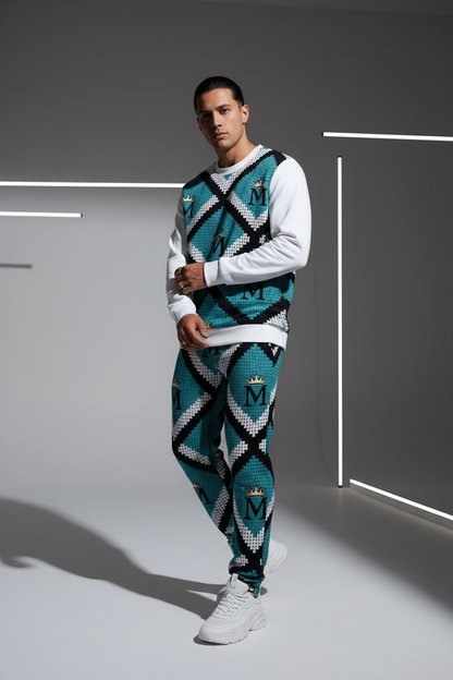 MUNSIEUR All-Over Print  Men's Hoodie Cotton Casual