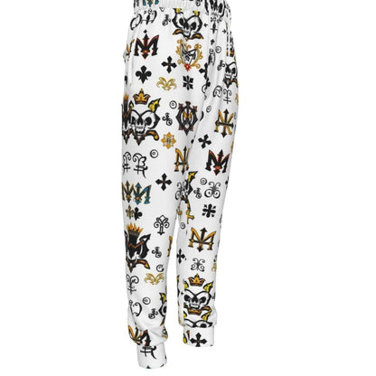 MUNSIEUR All-Over Print Men's Joggers w Black String