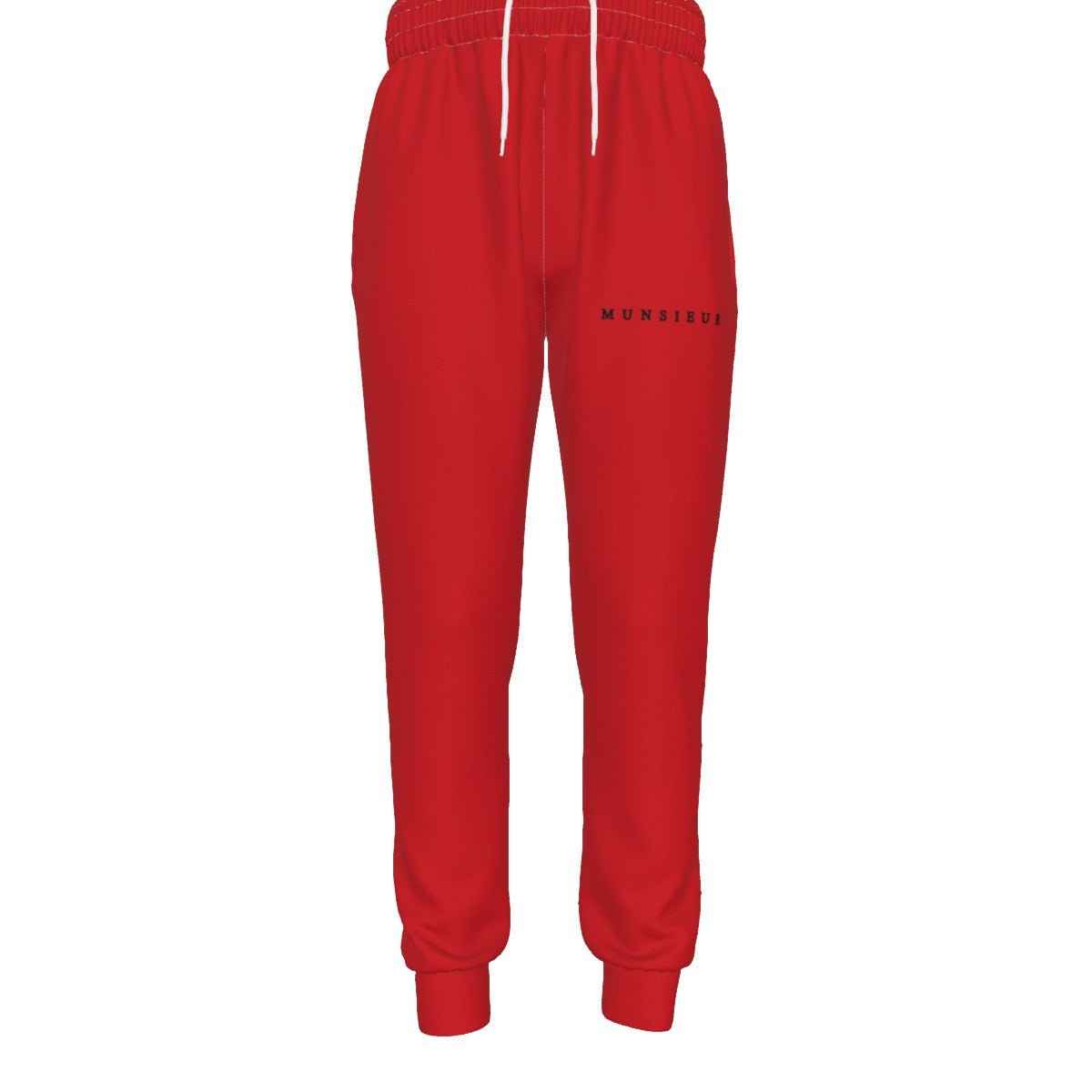 MUNSIEUR All-Over Print Men's Joggers w Black String