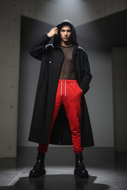 MUNSIEUR All-Over Print Men's Joggers w Black String