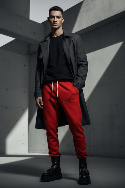 MUNSIEUR All-Over Print Men's Joggers w Black String