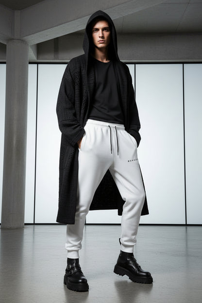 MUNSIEUR All-Over Print Men's Joggers w Black String