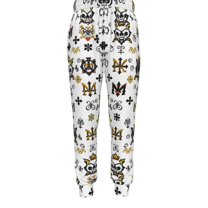 MUNSIEUR All-Over Print Men's Joggers w Black String