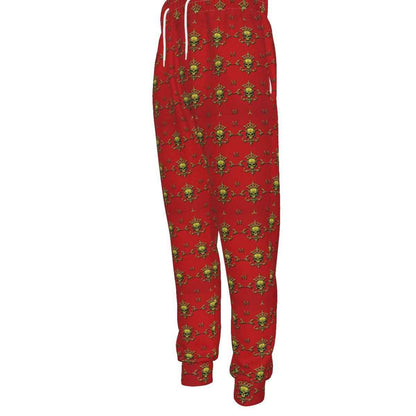 MUNSIEUR All-Over Print Men's Joggers w Black String