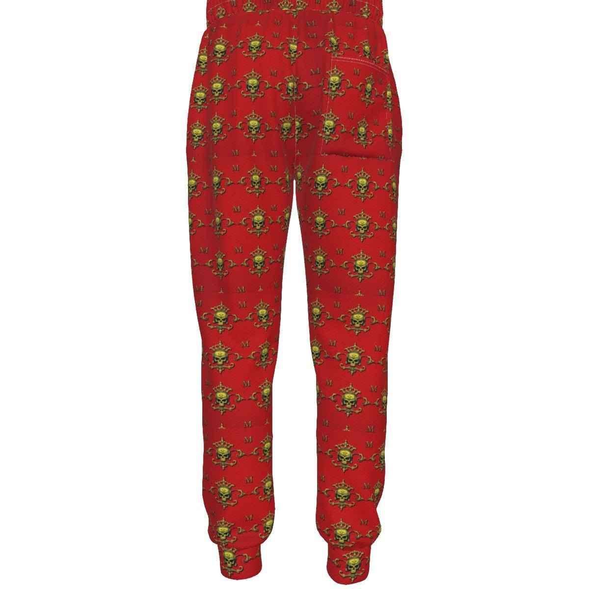 MUNSIEUR All-Over Print Men's Joggers w Black String