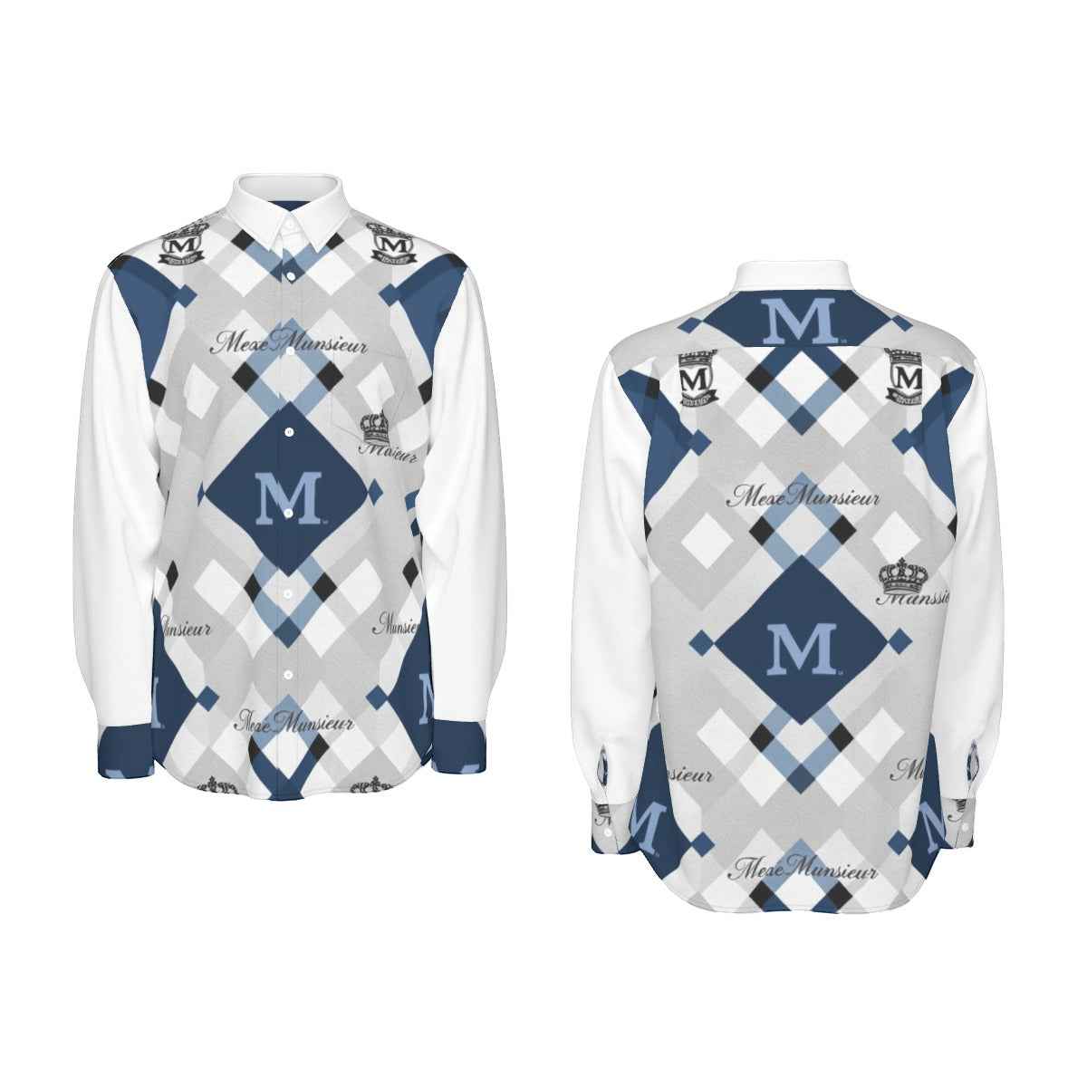 MUNSIEUR All - Over Print Men's Long Sleeve Tee - Munsieur