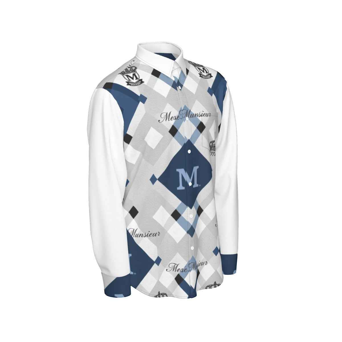 MUNSIEUR All - Over Print Men's Long Sleeve Tee - Munsieur