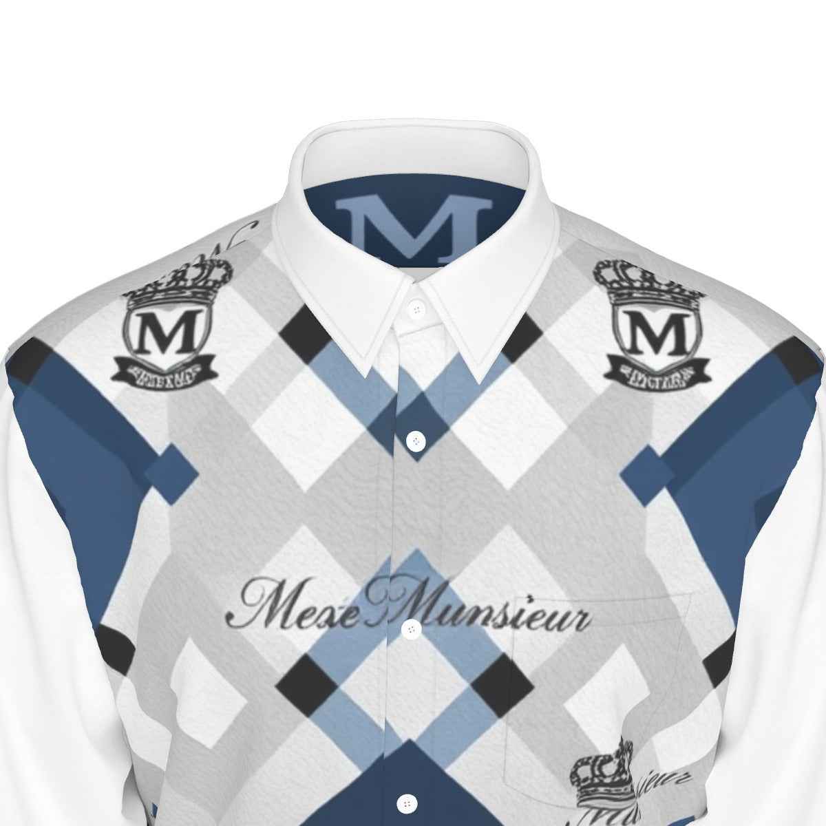 MUNSIEUR All - Over Print Men's Long Sleeve Tee - Munsieur