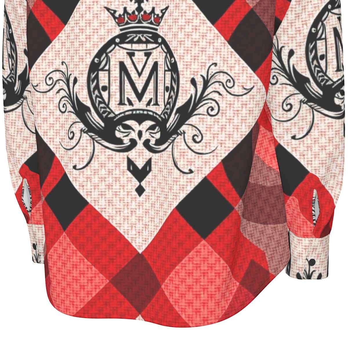 MUNSIEUR All - Over Print Men's Long Sleeve Tee Cotton - Munsieur