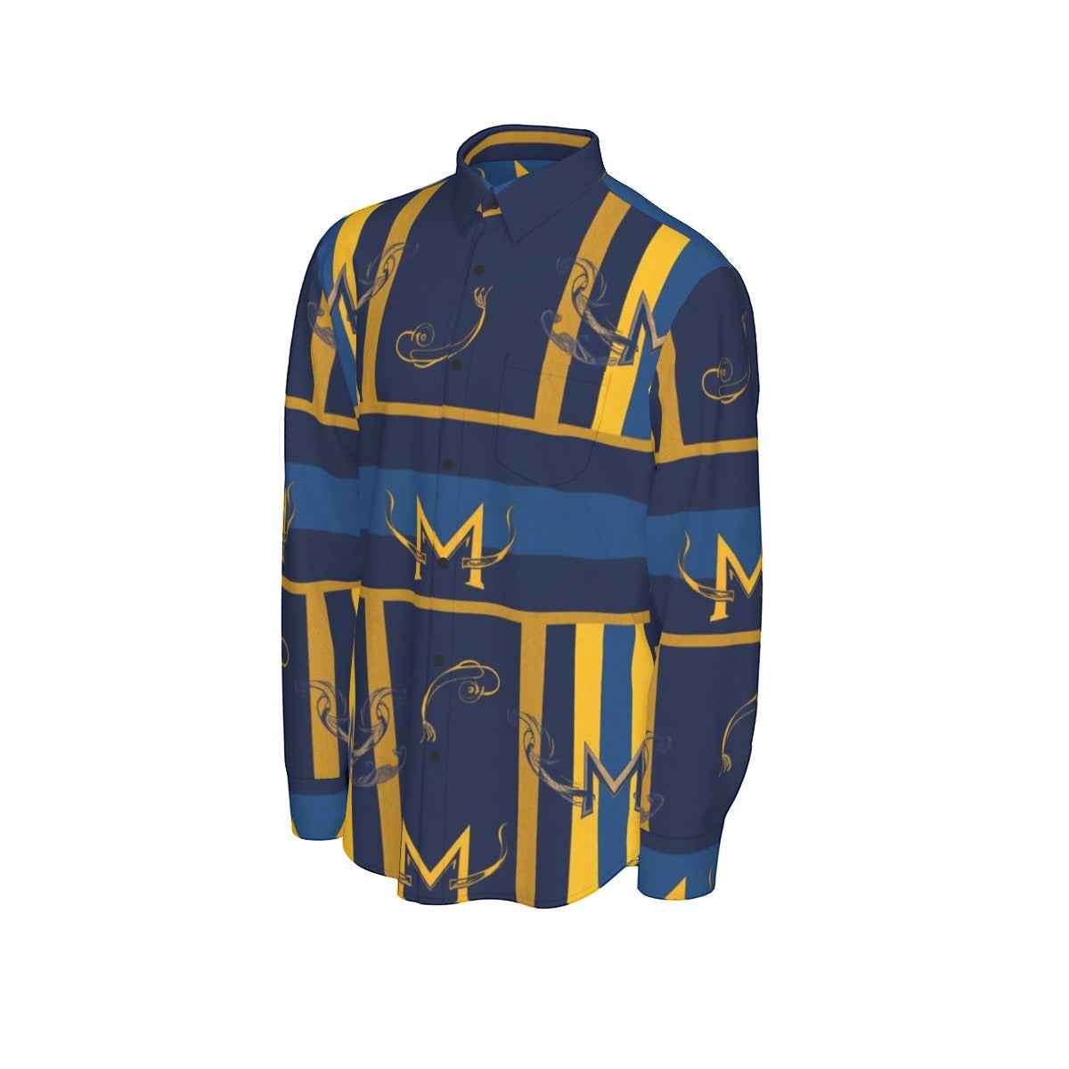 MUNSIEUR All - Over Print Men's Long Sleeve Tee Cotton - Munsieur