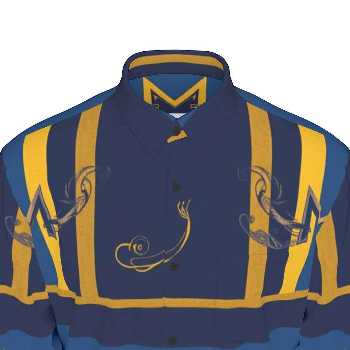 MUNSIEUR All - Over Print Men's Long Sleeve Tee Cotton - Munsieur