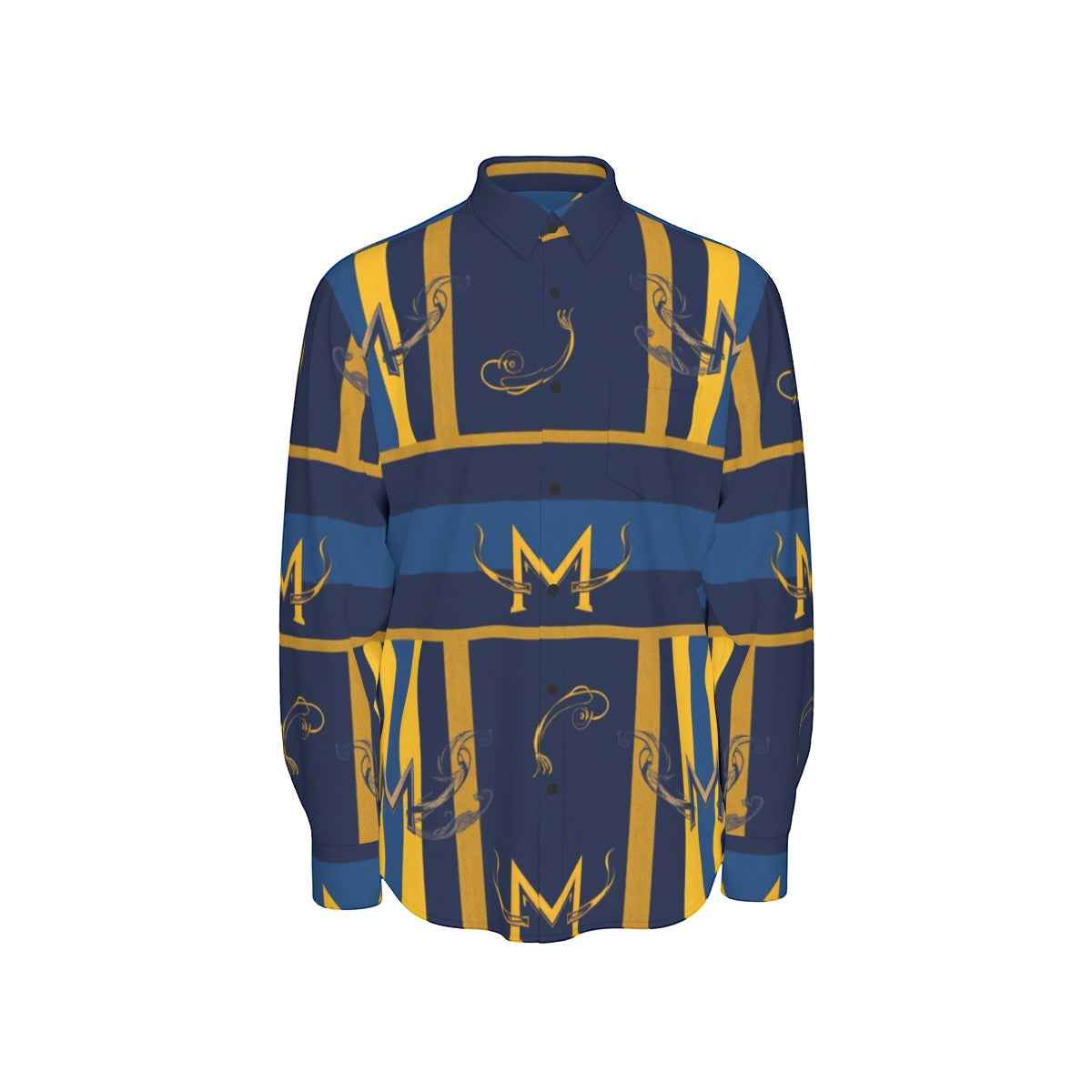 MUNSIEUR All - Over Print Men's Long Sleeve Tee Cotton - Munsieur