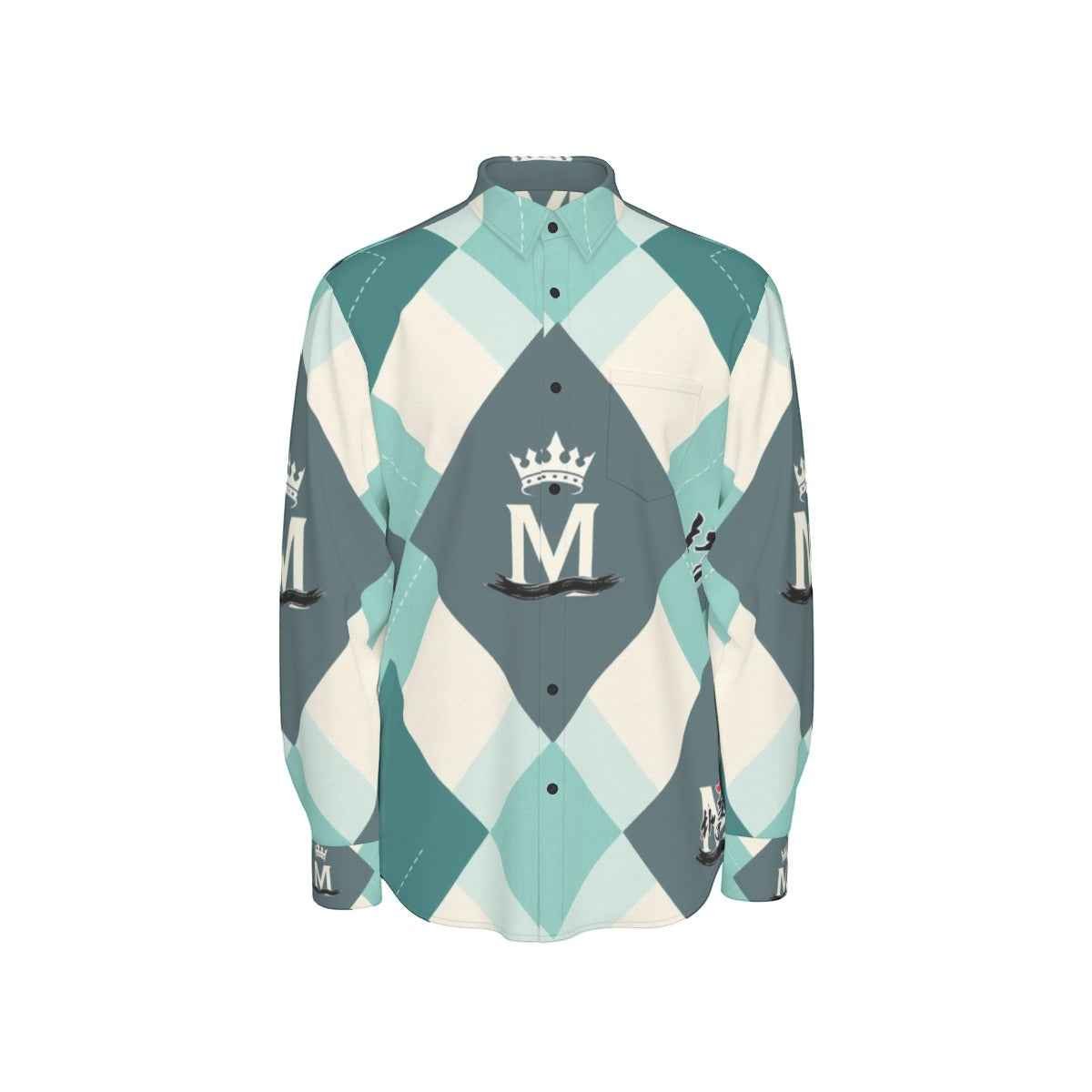 MUNSIEUR All - Over Print Men's Long Sleeve Tee Cotton - Munsieur