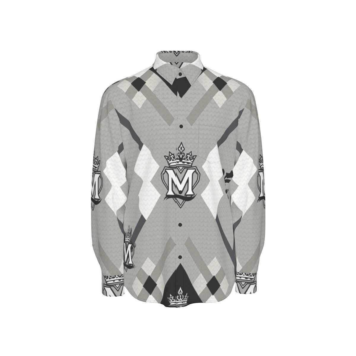 MUNSIEUR All - Over Print Men's Long Sleeve Tee Cotton - Munsieur