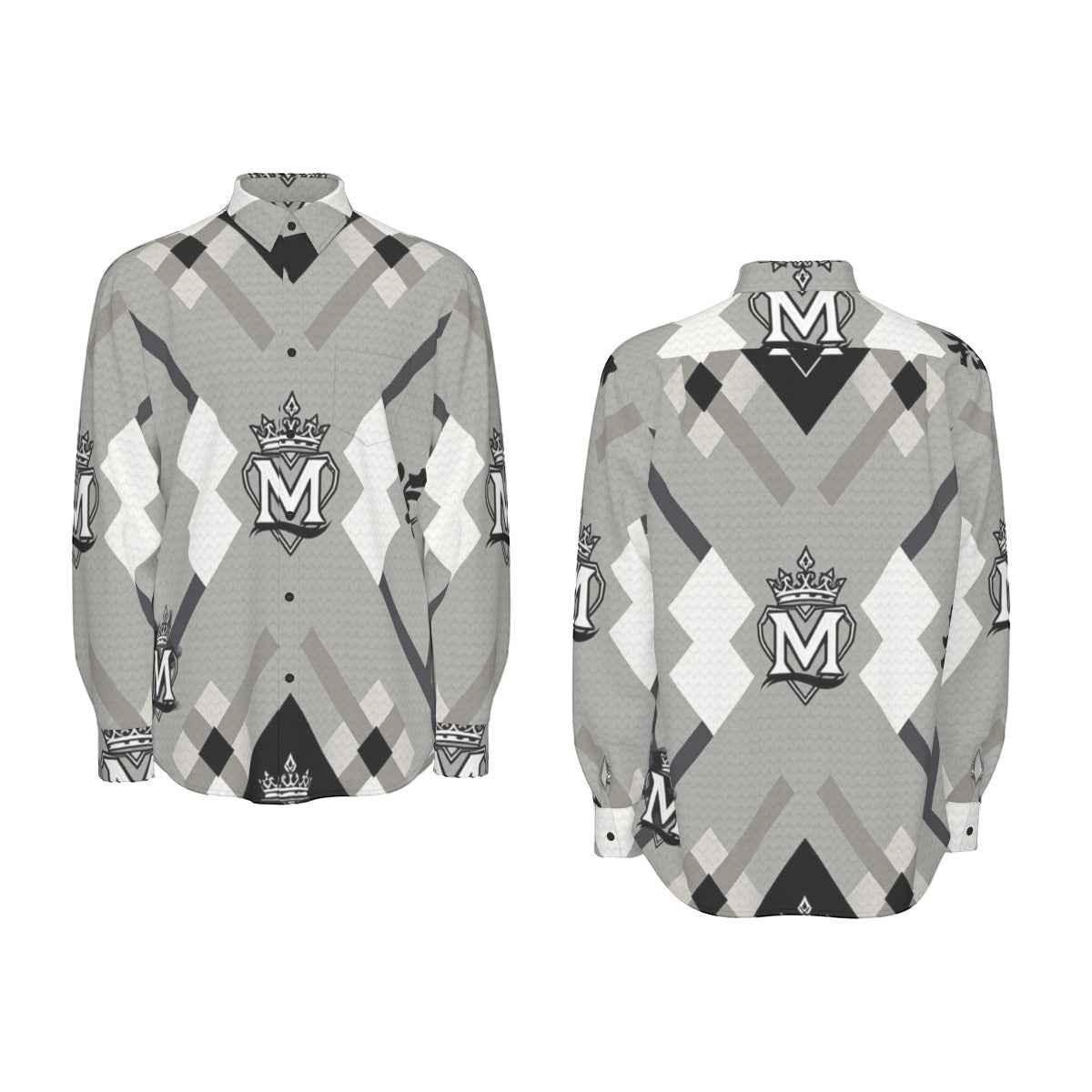 MUNSIEUR All - Over Print Men's Long Sleeve Tee Cotton - Munsieur