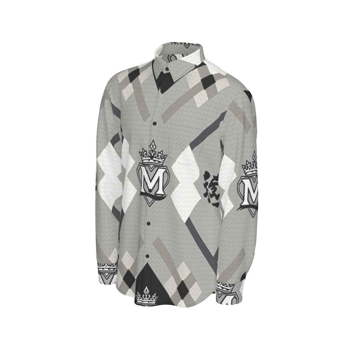 MUNSIEUR All - Over Print Men's Long Sleeve Tee Cotton - Munsieur