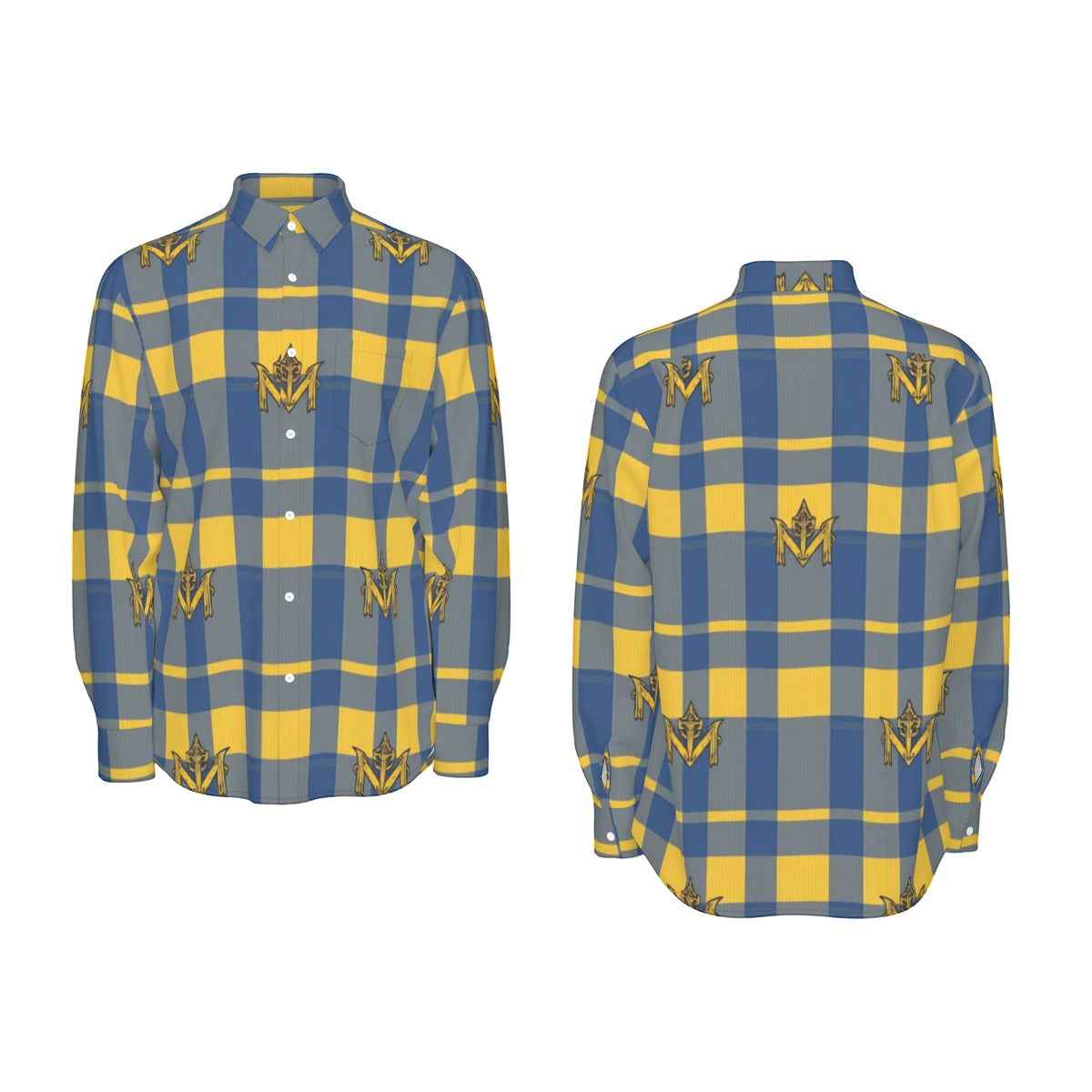 MUNSIEUR All - Over Print Men's Long Sleeve Tee Cotton - Munsieur