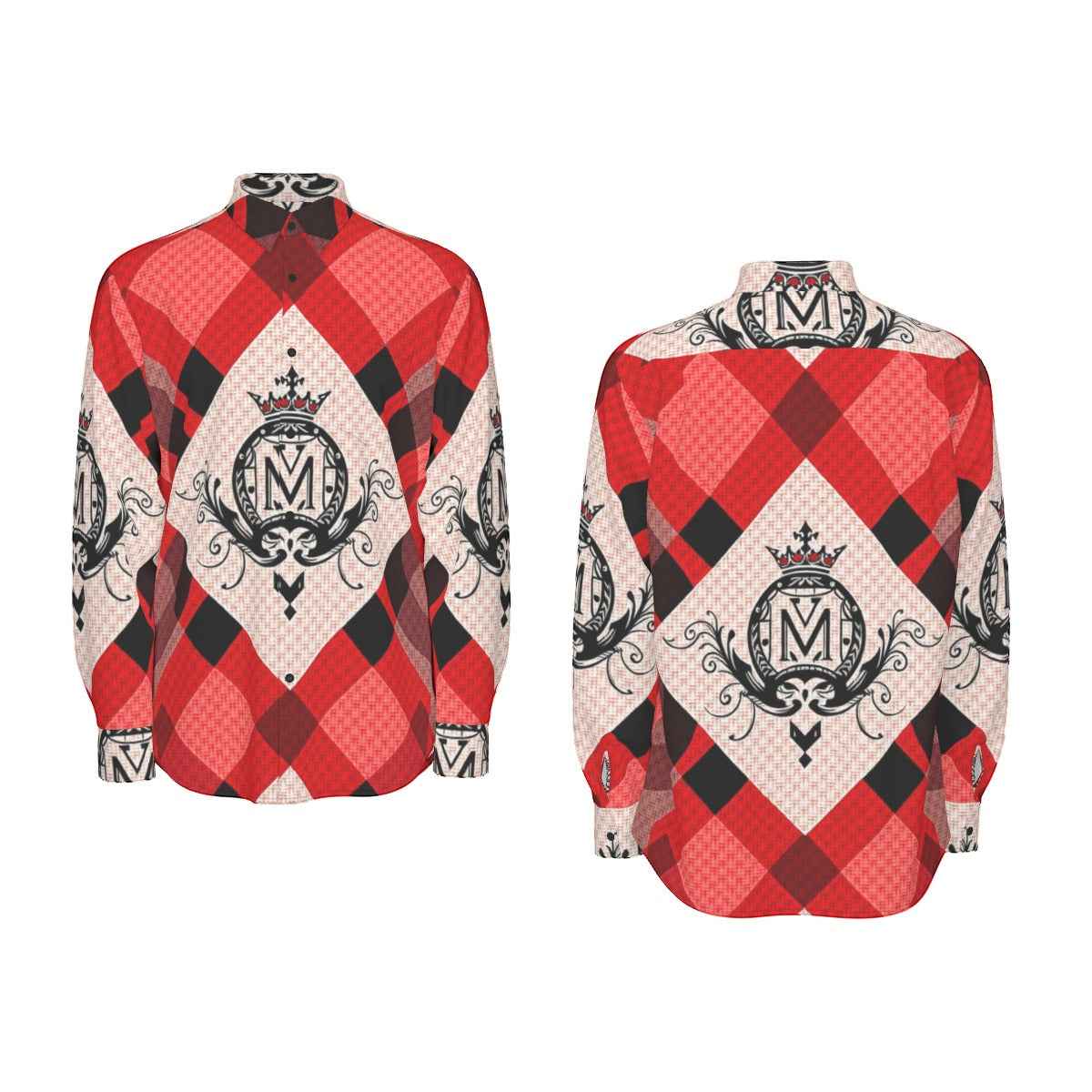 MUNSIEUR All - Over Print Men's Long Sleeve Tee Cotton - Munsieur