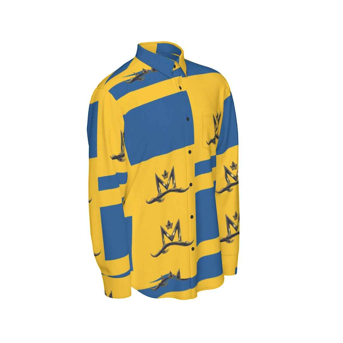 MUNSIEUR All - Over Print Men's Long Sleeve Tee Cotton - Munsieur